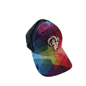 New Era 39THIRTY NFL Los Angeles Rams Crucial Catch Hat L/XL Rainbow Geometric‎